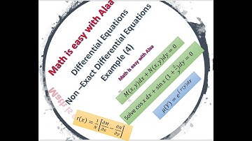 Non Exact Differential Equations Example (4)