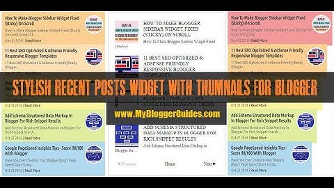 How to Add Recent Posts Widget for Blogger?