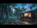 🔴 Rainy Night in a Cozy Cabin 🌧️ Study & Focus • Deep Sleep Rain Sounds And Piano #49