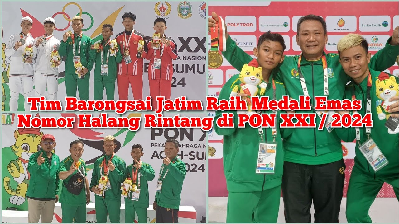 Tim Barongsai Jatim Raih Medali Emas Nomor Halang Rintang di PON XXI / 2024