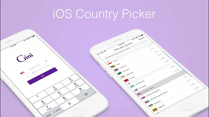 Country Picker for iOS Project (Drag & drop the source into your project) - Tutorial (Paid)