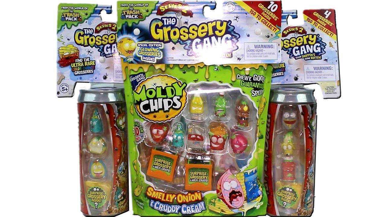 Pack of 10 Series 1 Corny Chips Series 2 Moldy Chips Official Grossery Gang 