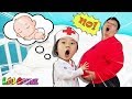 아빠가 배가 커졌어요?! 병원으로 가야해요! 뽀로로 짜장 숨기기 몰래 먹기 Pretend Play Pororo Black Noddle 꿀잼 상황극 | 라라튜브