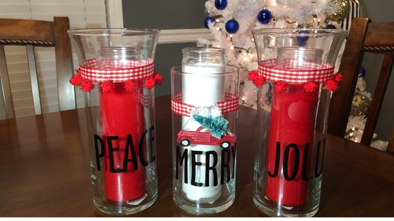 Dollar Tree Christmas Candle Holders DIY YouTube Dollar Tree Christmas Candle Holders DIY YouTube