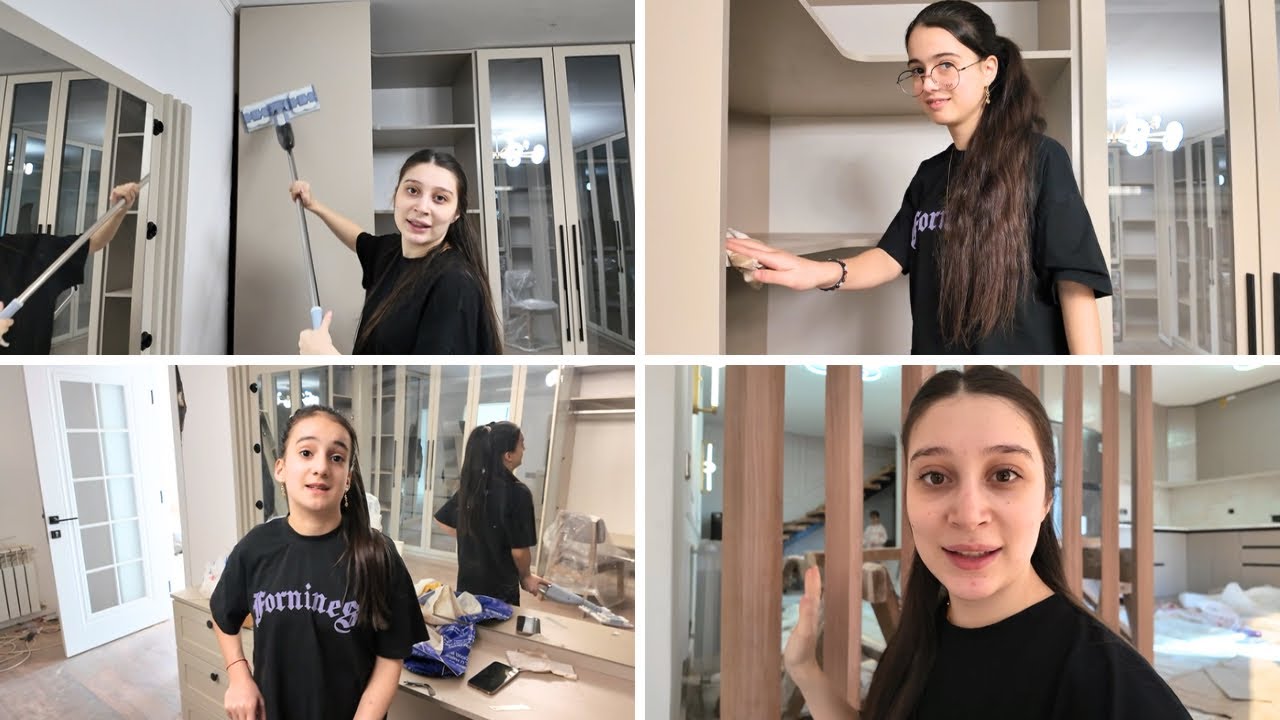 YENİ EV TƏMİZLİYİ PART 1 😍 | GARDEROB OTAĞINI TƏMİZLƏDİK 🩷