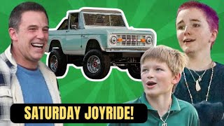 Ben Affleck Takes Fin And Sam For A Spin In His $200K Electric Ford Bronco
