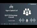 Ugro Capital Ltd Q3 FY23 Earnings Concall