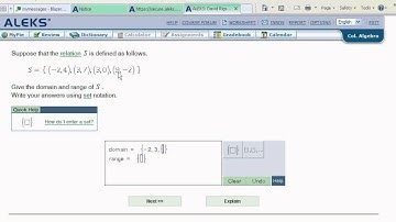 AFG 006 Domain and range from ordered pairs