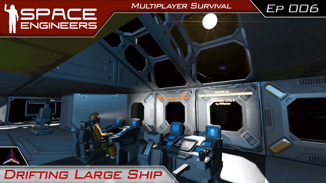 Space Engineers Modded Survival | Drifting Large Ship | #006 - YouTube