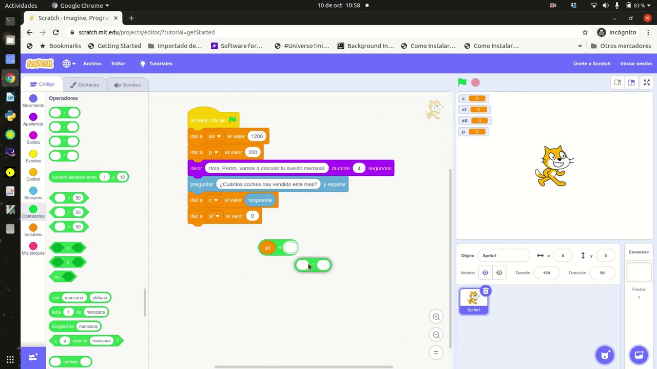 Mi primer programa en Scratch YouTube