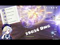 Qiqi hitting 29k damage on Ocean-Hued Clam Artifact (Genshin Impact)