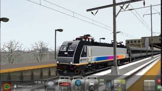 Train Simulator 2017: NJ Transit ALP-46A Arrives and Departs Secaucus (NEC) in the Snow
