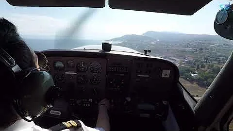 Solo Flying the Cessna 172M in Megara, Greece