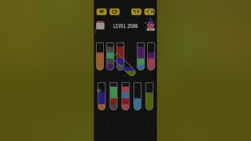 Water sort puzzle level 2596 #solveitwithme #solutions #watersortpuzzle #puzzlegame #gamesolved #win