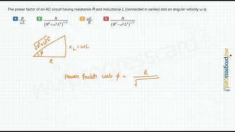 The power factor of an AC circuit having resistance R and inductance L
