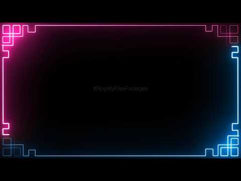 Neon lights animation background template, neon background effect, Neon  animation border background - YouTube