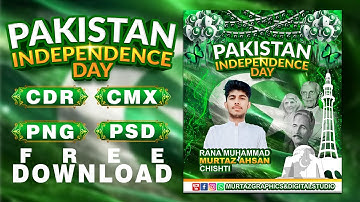 New! 14 August 2024 Youm e Azadi Pakistan Flex Design - Free Download - CMX+CDR+PNG+PSD Files