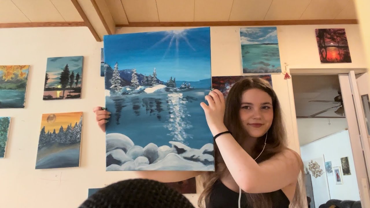 ASMR suomi esittelen mun maalauksia teille❤️🎨🖼️