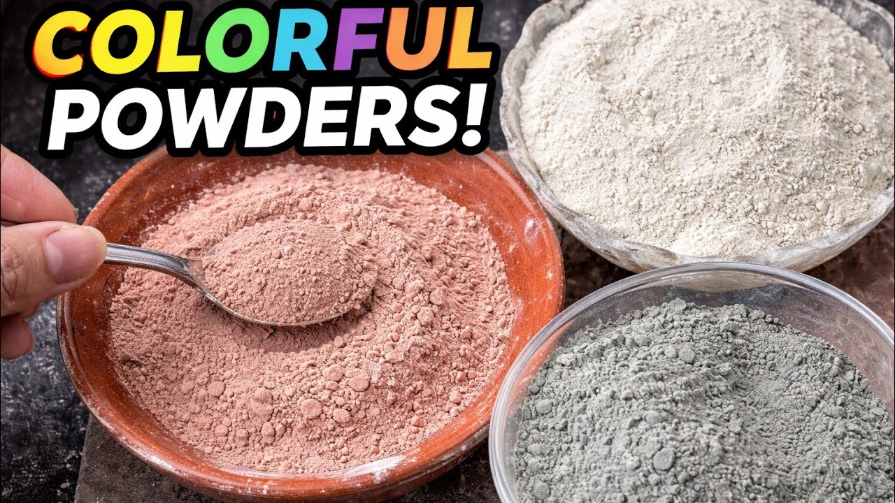Colorful Shale Stone Grinding & Crushing 🥰 Making Most Satisfying Slate Powder ASMR