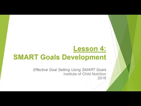 Effective Goal Setting Using SMART Goals - Lesson 4