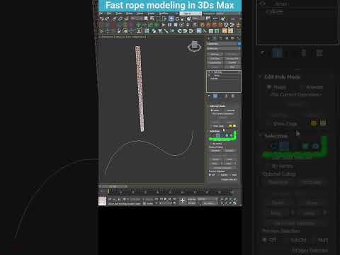 Quickly Modeling a Rope in 3ds Max #shorts #3dsmax #tips #rope