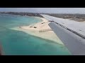 Landing in Aruba Airport Int´l Queen Beatrix Oranjestad Aserca Airlines