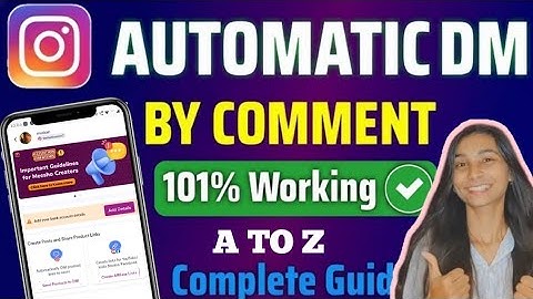 Instagram Automatic DM | Comment to inbox | Step by Step guide 2025| messho affiliate 