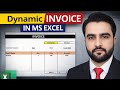 Dynamic Invoice in Excel | Step-by-Step Tutorial (Auto Calculate)