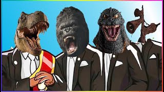 Astronomia Coffin Dance X Baby Shark COVER - T-Rex \& King Kong  , Godzilla , Siren Head