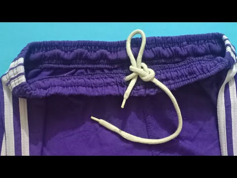 The new way to tie your Gym short, trouser or any other drawstring | knot skill | Try knot and craft