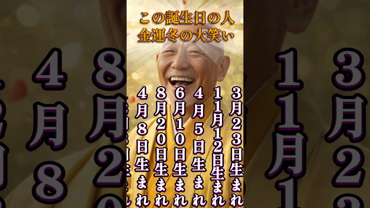 【この誕生日の人、金運冬の大笑い】開運BGM #金運 #開運 #bgm #引き寄せ #スピリチュアル #shorts #music #song #金運を上げる音楽