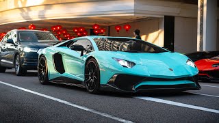 Lamborghini Club Gathers at Shangri La Hotel! 2024 Chinese New Year Meet Up, Revving, Flames, Pops