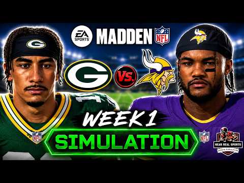 PACKERS vs VIKINGS | Week 1 | Madden Simulation Predictions