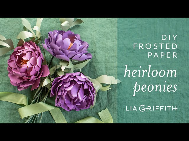 DIY Frosted Paper Heirloom Peonies