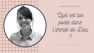 Quel est ton poste dans l'armée de Dieu ? | Pasteure Jo