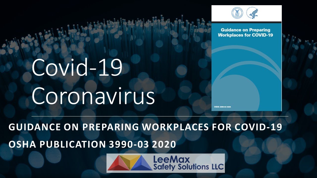 OSHA Guidance on Preparing Workplaces for COVID-19 - YouTube