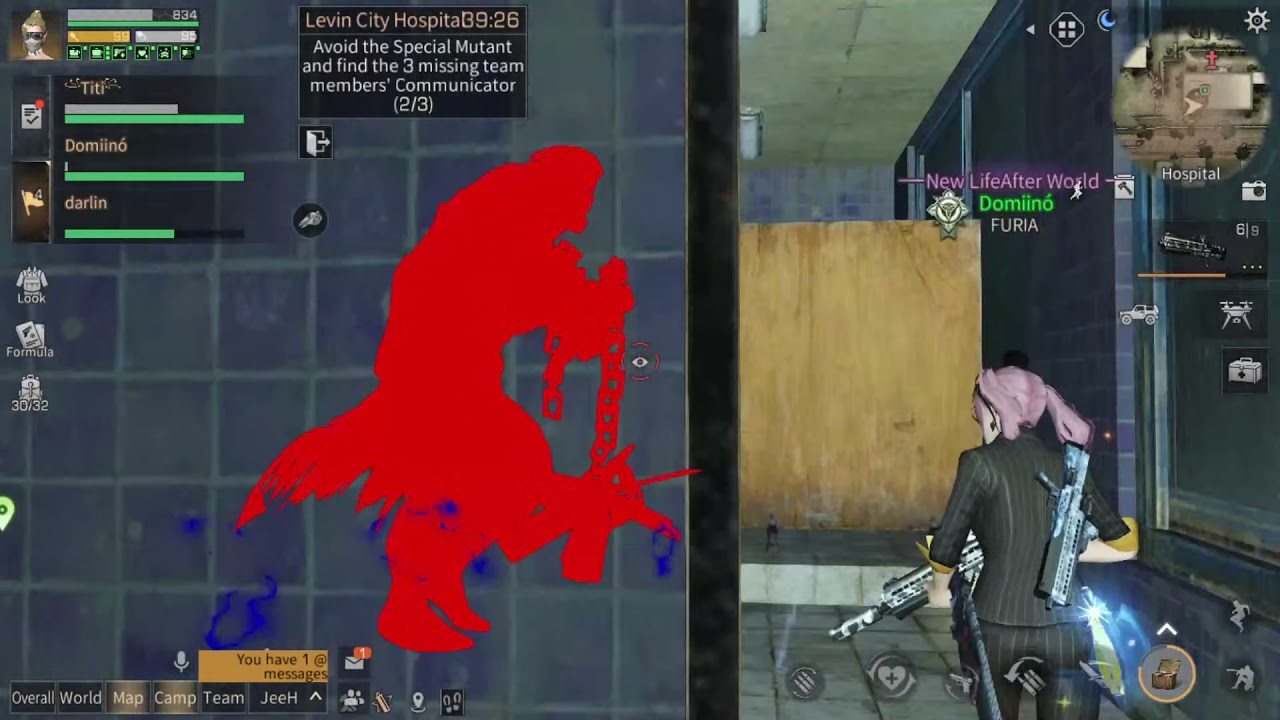 Lifeafter Game Play Levin City Hospital (Camp FURIA) Server: New Land