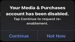 🍎 Your media and purchases account has been disabled fix