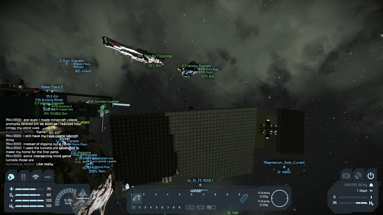 Space Engineers | Somewhat Satisfying Self Welding Welder Wall - YouTube