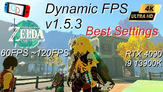 The Legend of Zelda Tears of the Kingdom 4K Dynamic 60FPS Best Settings | Yuzu EA 3698