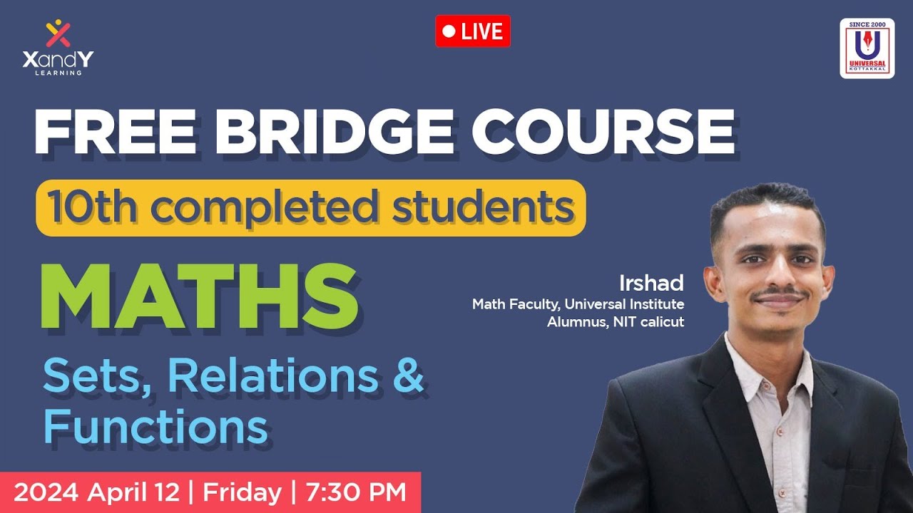 Free Bridge Course | Live 09 | Set, Relations and Functions #jee2026 # ...