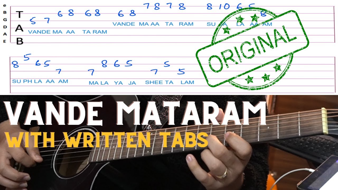 Vande Mataram Guitar TABS Lesson Beginners Guide YouTube