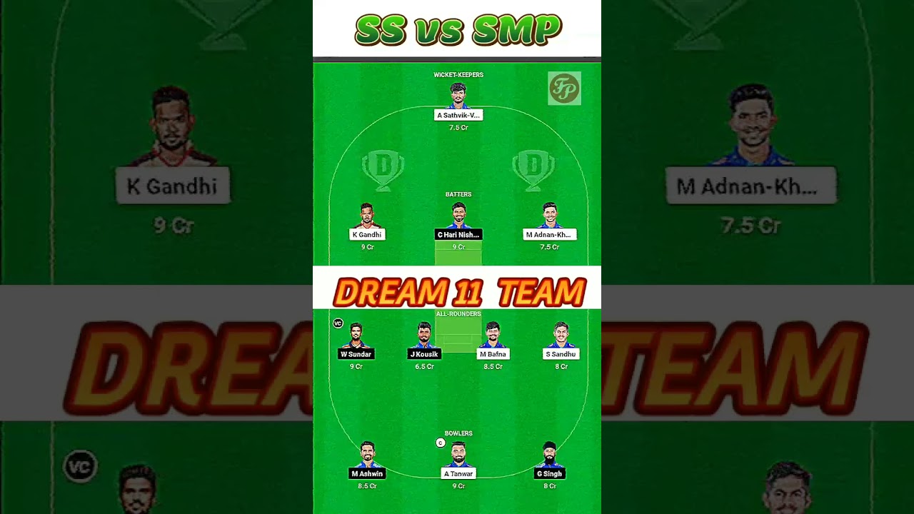 SS VS SMP Dream11 team | SMP VS SS dream11 prediction| SMP VS SS| TNPL LEAGUE | SS VS SMP
