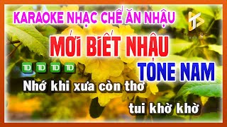 Karaoke MỚI BIẾT NHẬU - Nhạc Chế Ăn Nhậu TONE NAM