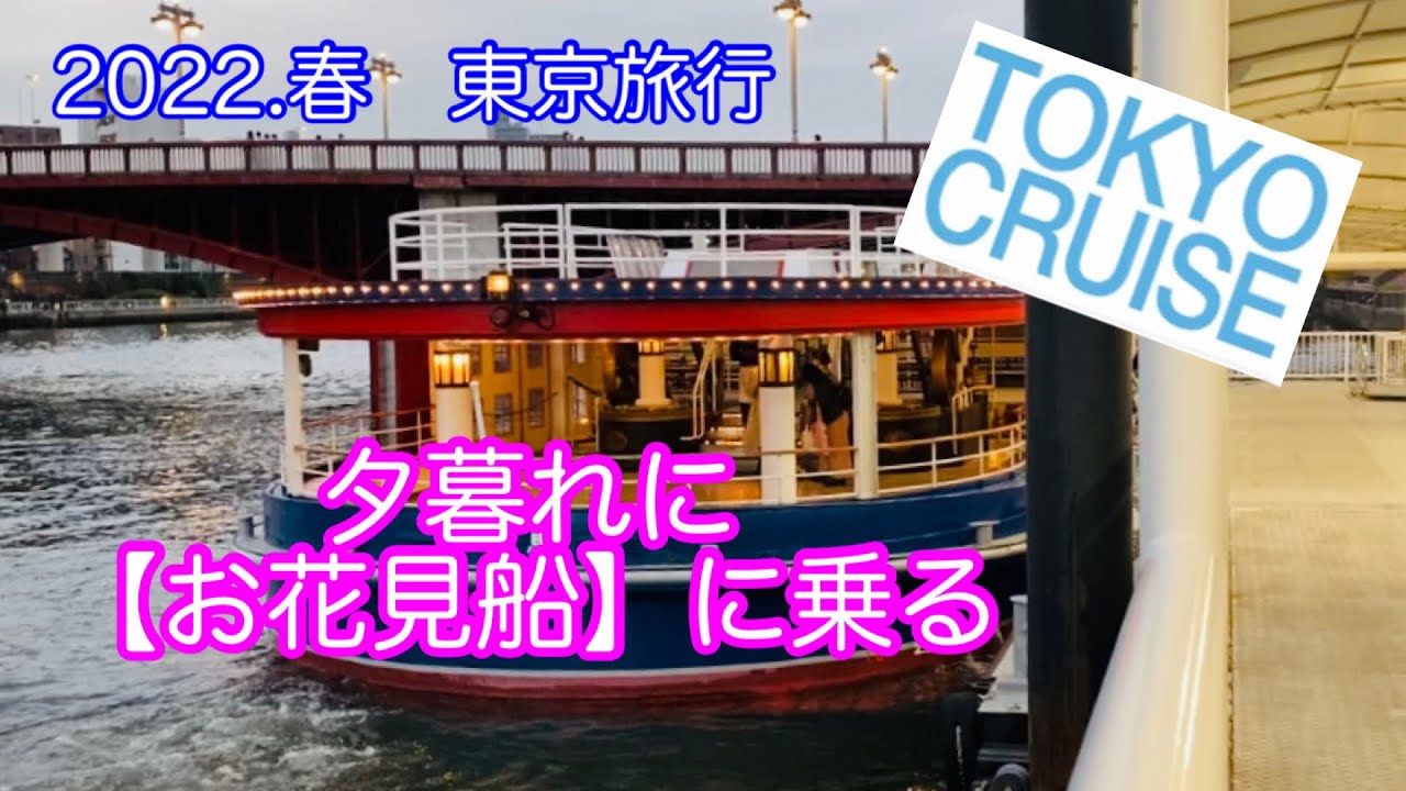 お花見船 夕暮れの隅田川 美しい夜景 スカイツリー 夜の東京駅 22 春 東京旅行 Youtube
