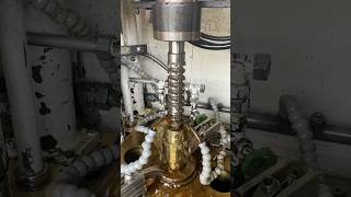 Broaching process with oil #engineering #machine #broaching #manufacturing #satisfying
