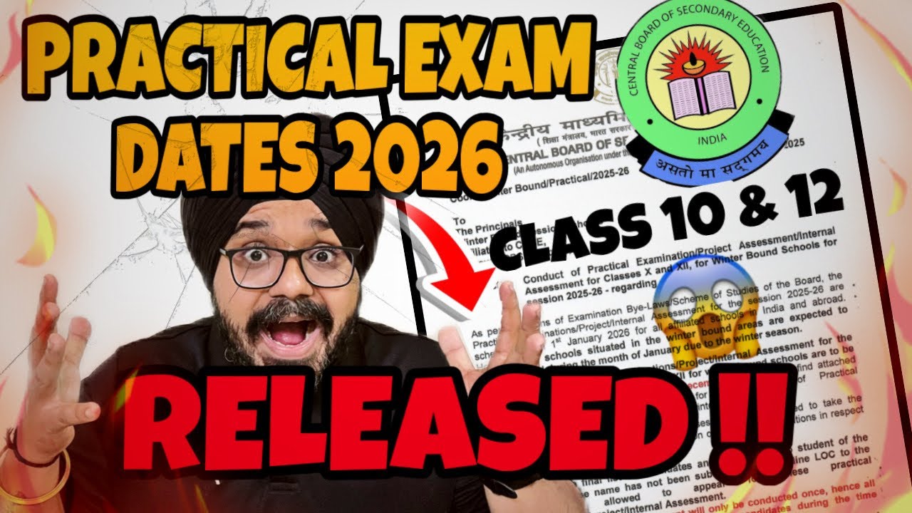 CBSE OFFICIAL UPDATE FOR BOARDS 2026 | CBSE Class 10, 12 Practical Exam ...