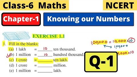 Q 1  Exercise 1.1 - Knowing Our Numbers - Chapter 1 - Class 6th NCERT Maths CBSE Worldz