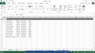 Excel 2013 Tutorial Adjusting Column Width and Row Height Microsoft Training Lesson 6.2
