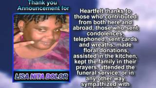 Lisa Nita Dolor thank you